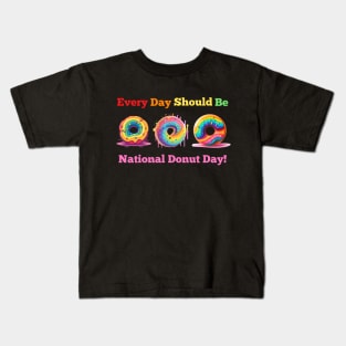 Donut Delight: Celebrate Every Day! Kids T-Shirt